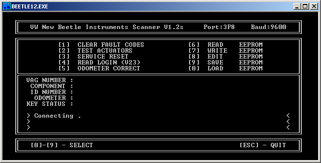 VW New Beetle Instruments Scanner v1.2s magnetti marelli